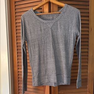 Mossimo Supply Co. Charcoal and White Striped Hoodie